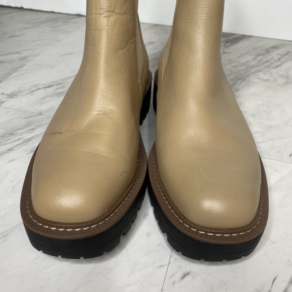 Sam Edelman Laguna Tan Leather Lug Sole Chelsea Boot 10W - Picture 3 of 12